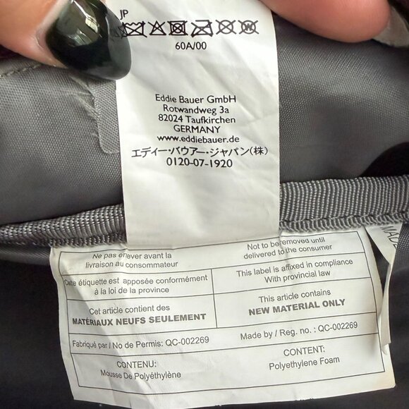 Eddie Bauer Sling Bag Purple Gorpcore Hiking Camping Outdoor Tactical - Picture 9 of 9